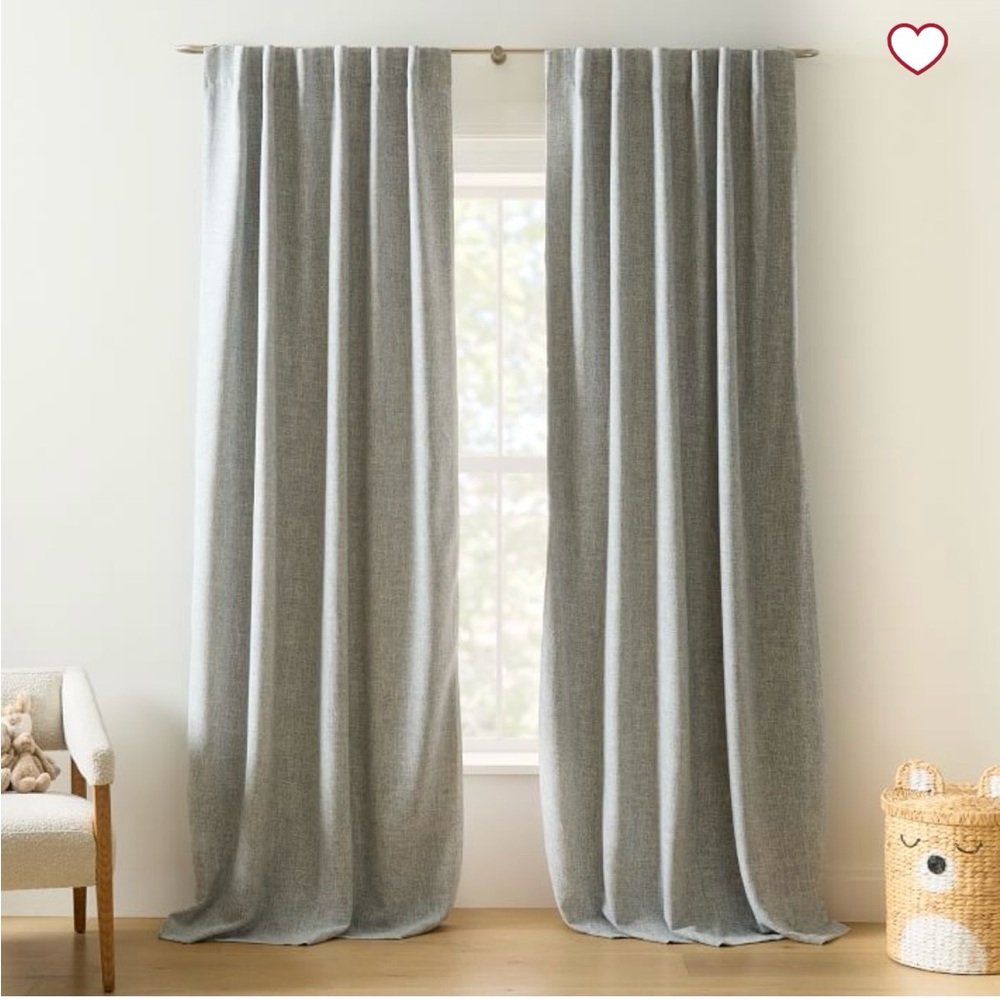 Two West Elm blackout curtains